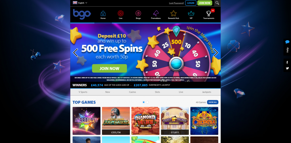 bgo casino homepage