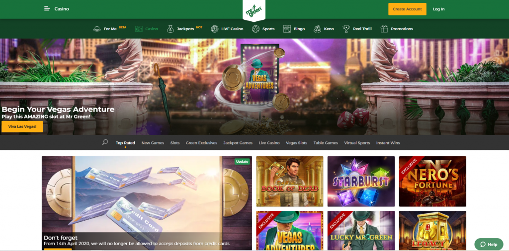 mr green casino homepage